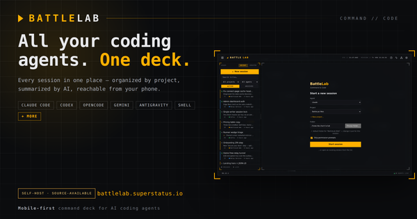 BattleLab: one deck for every AI coding agent